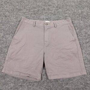 Flint and Tinder Shorts Mens 34 Washed Gray 365 Chino Casual Outdoor Flat Front